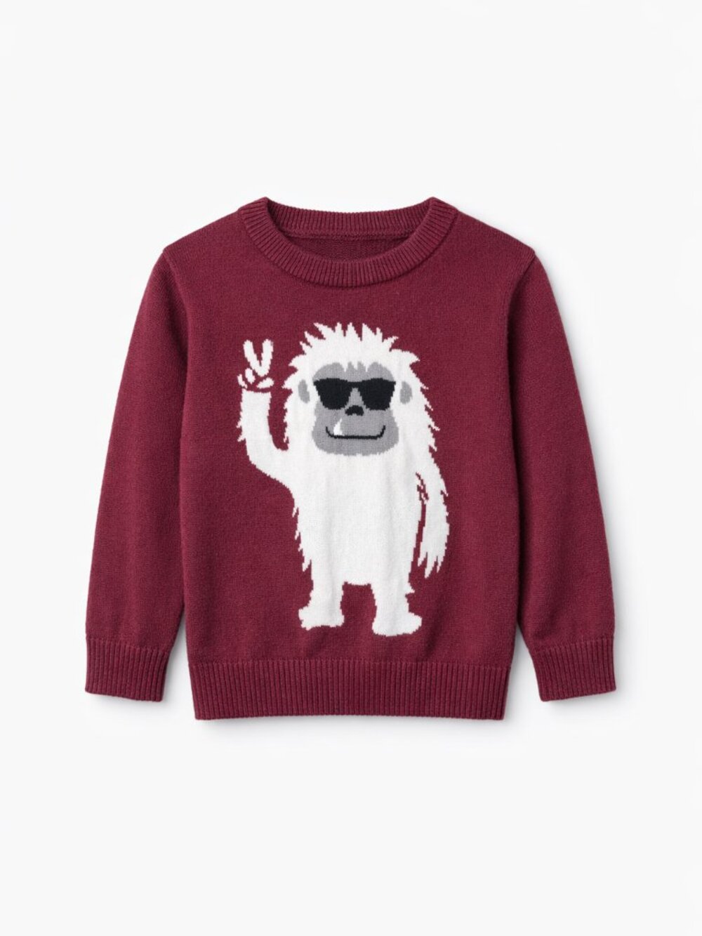 The Children’s Place Boys Maroon Yeti Sweater | Size 5T